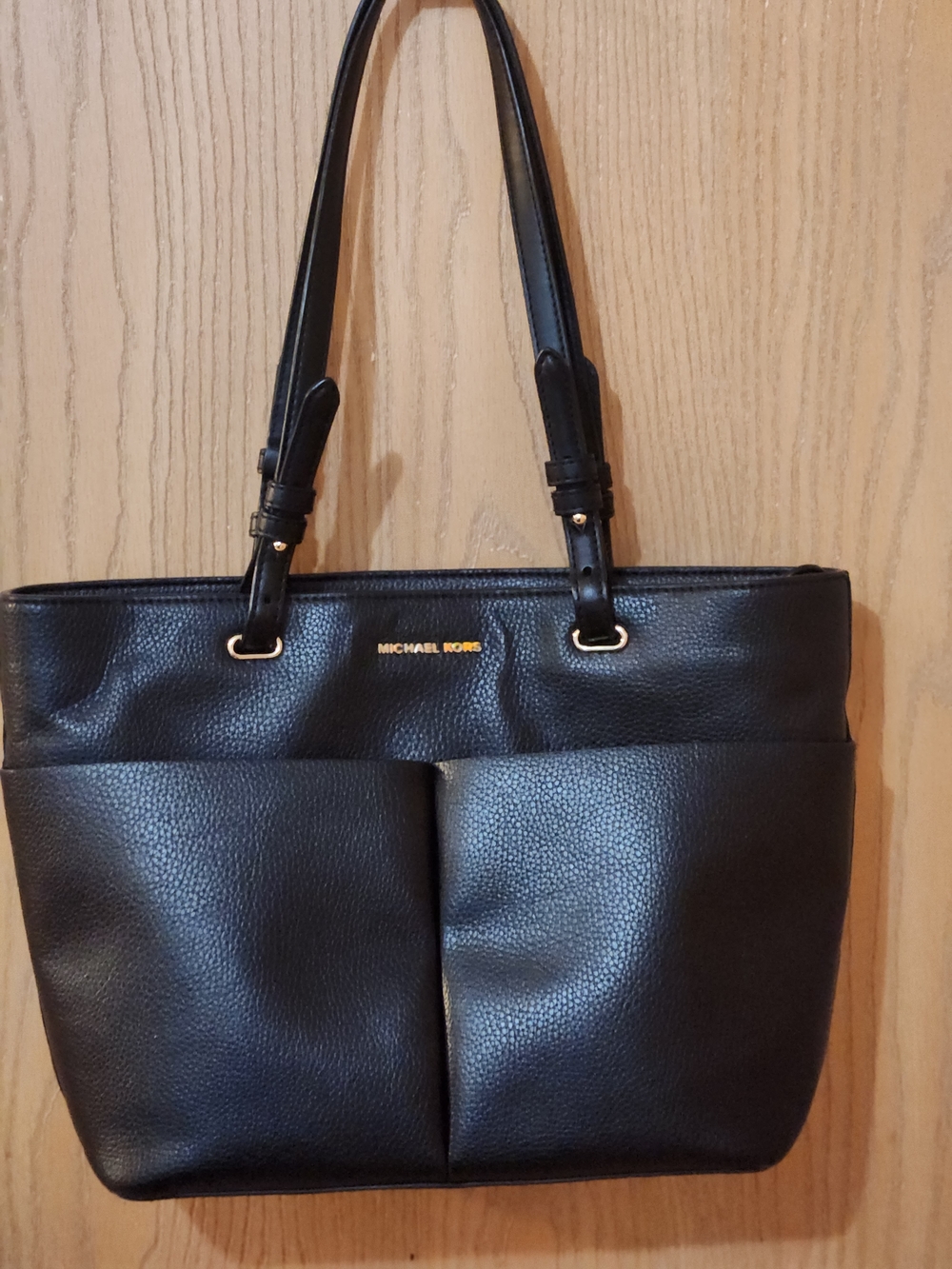 Michael Kors Black Pebbled Leather Tote Bag